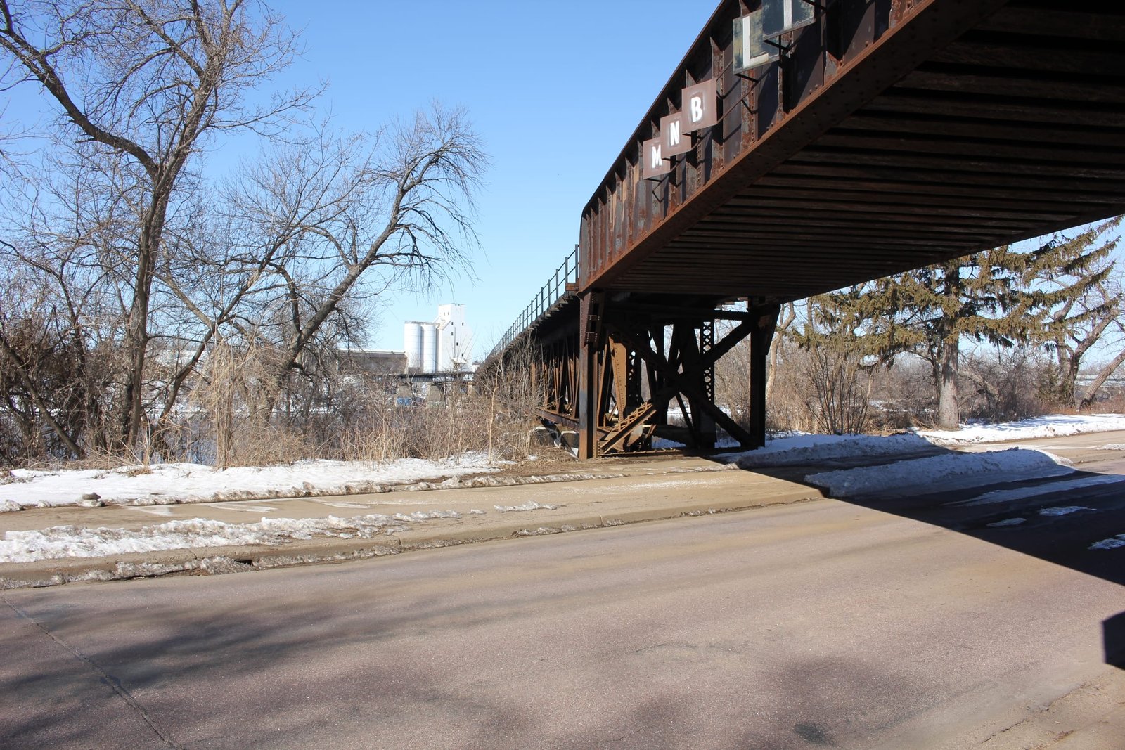 Looking west